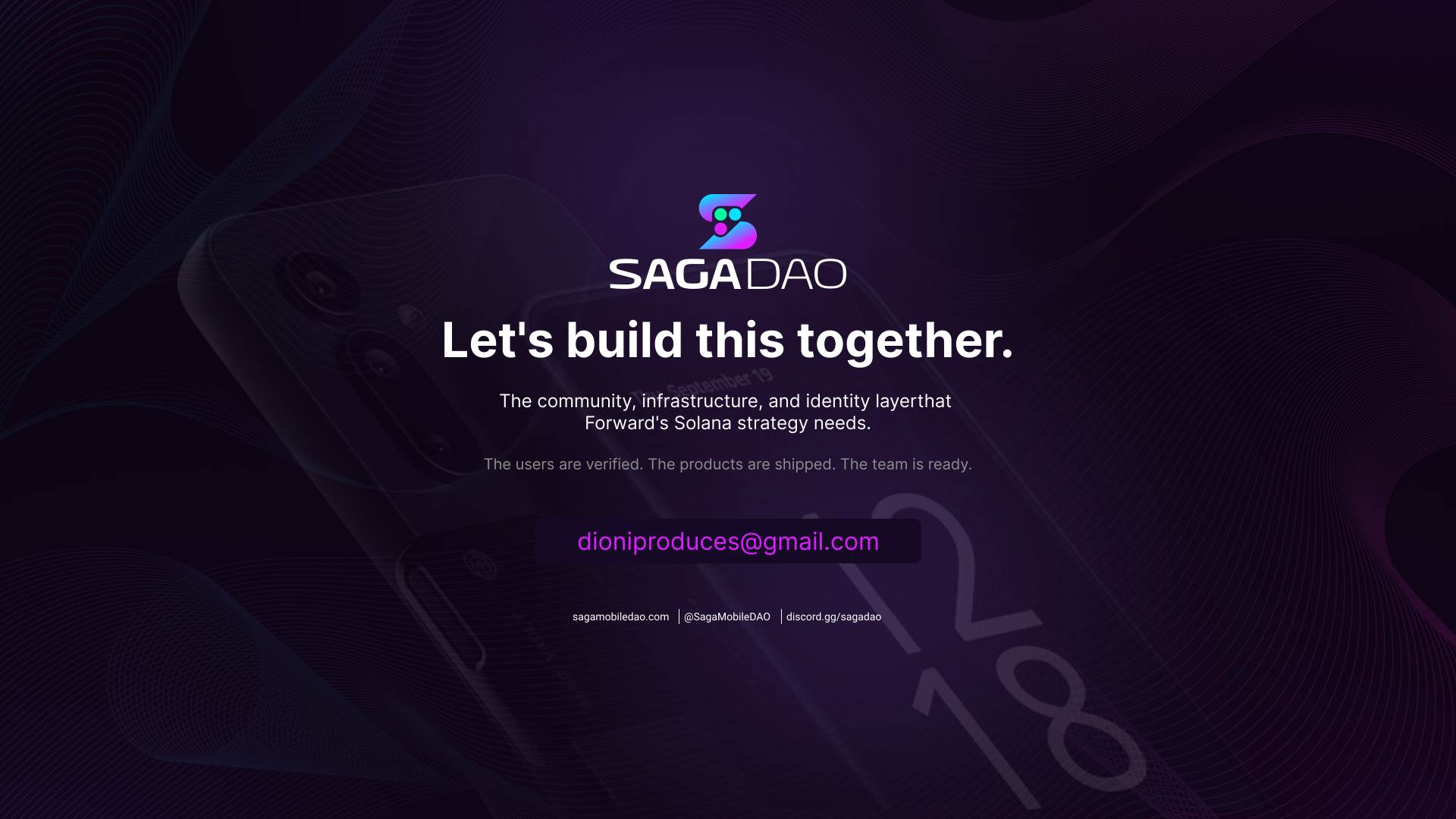 Let's build this together.